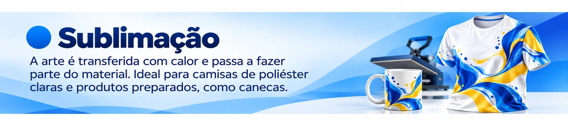 Camisa e caneca personalizadas por sublimação